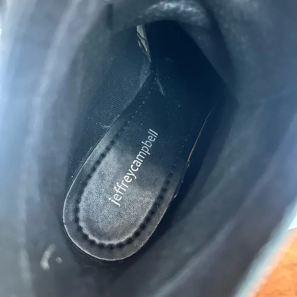 Jeffrey Campbell Zephyr Boot Size 9 Black Leather Lace-up Ankle Boots - Picture 11 of 11